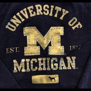 PINK vs University of Michigan zip up hoodie